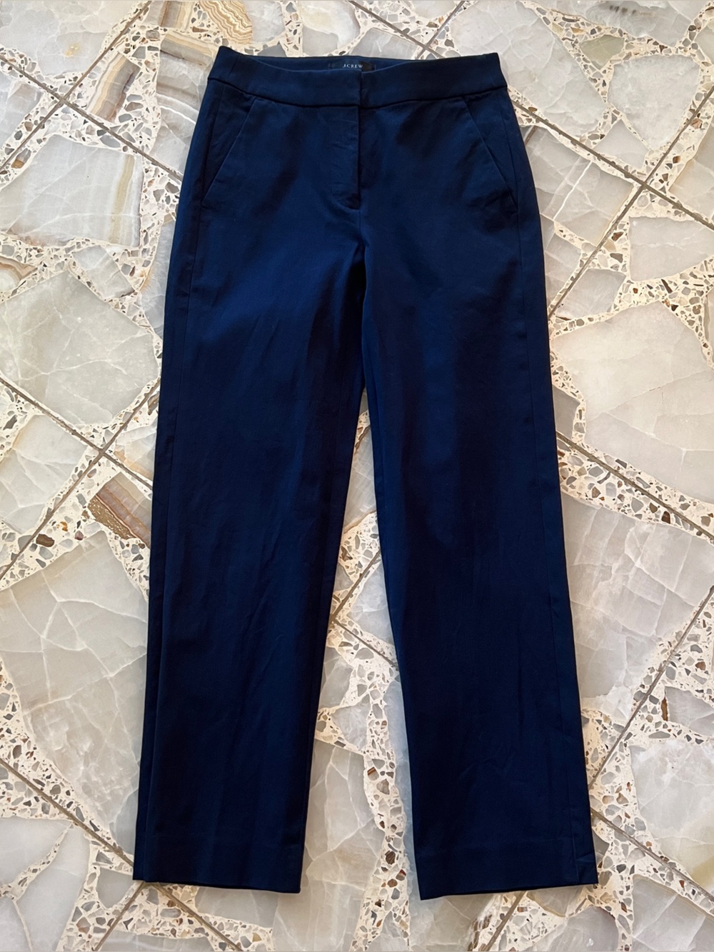J. Crew Women's Kate Dark Navy Straight Trousers
